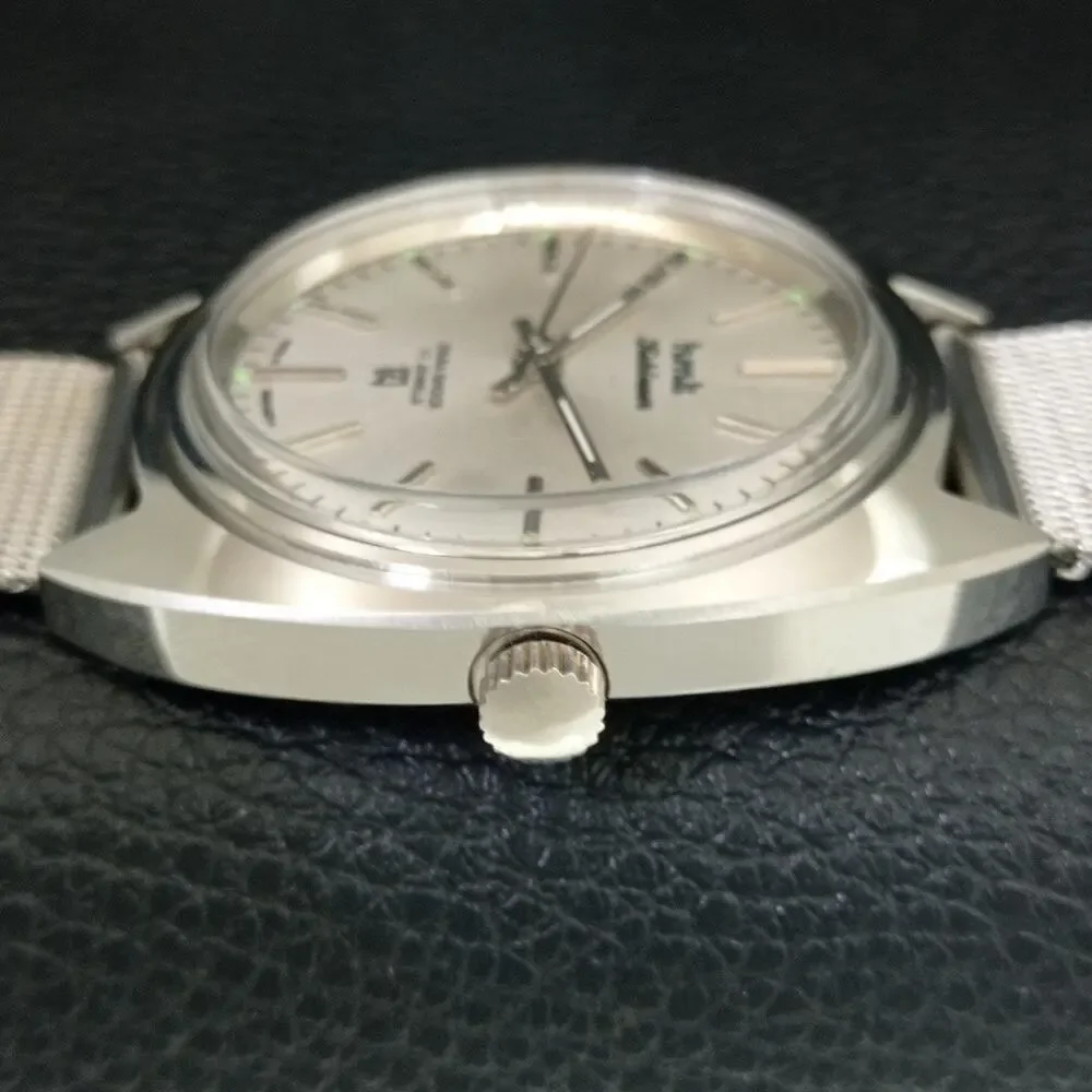 Vintage 1988 HMT Manual Wound Mens Silver Watch & Silver accents